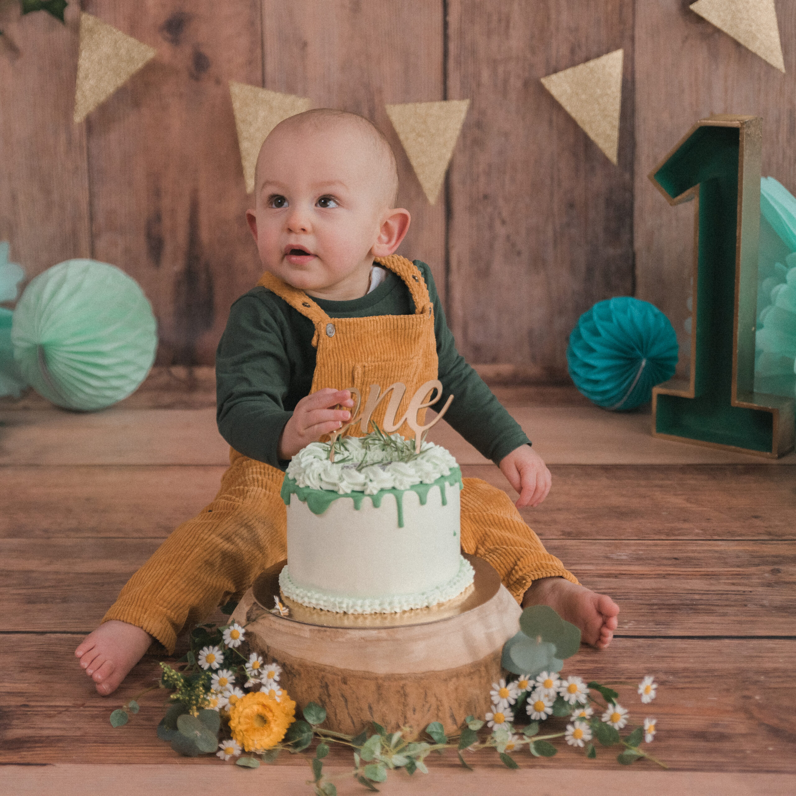 cake smash meisje groen goud taart cakesmash fotoshoot gelderland cakesmash zwolle apeldoorn heerde epe fotoshoot baby 1 jaar